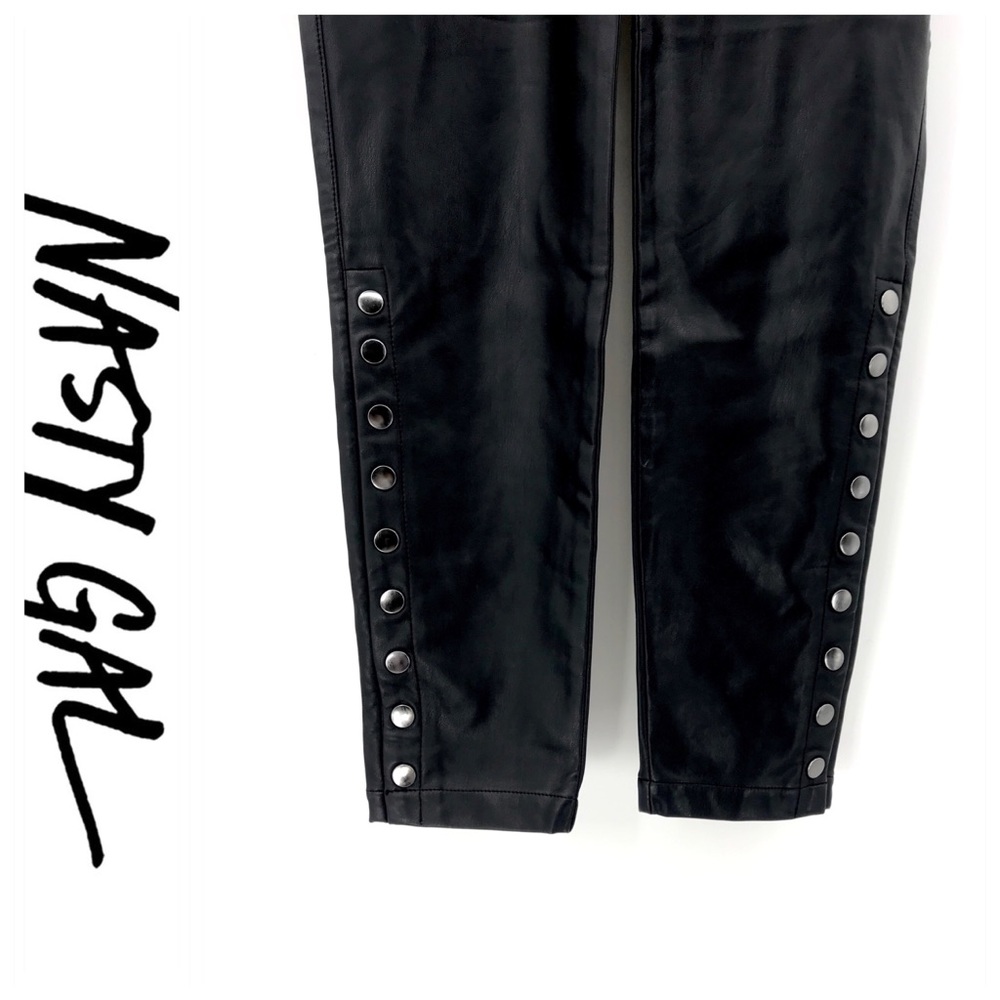 πSALEπ Nasty Gal Faux Leather Pants - Picture 3 of 7